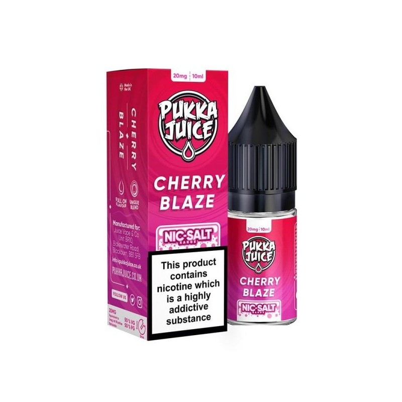 Liquid Pukka Juice 10ml - Cherry Blaze 20mg salt