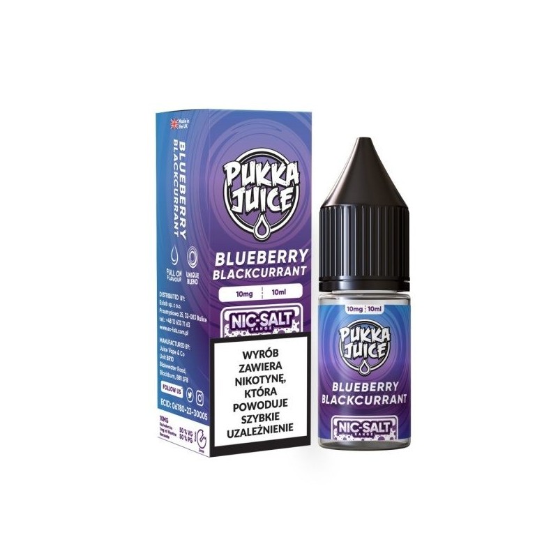 Liquid Pukka Juice 10ml - Myrtille Cassis 20mg sel | DoctorVape