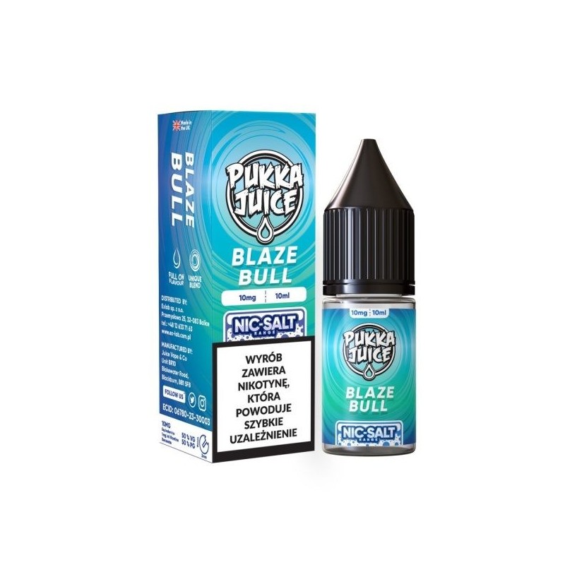 Pukka Juice Liquid 10ml - Blaze Bull 20mg Salt | DoctorVape