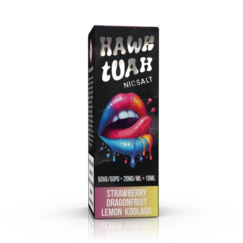Liquid HAWK TUAH Salt 10ml - Strawberry Dragonfruit Lemon Koolada 20mg