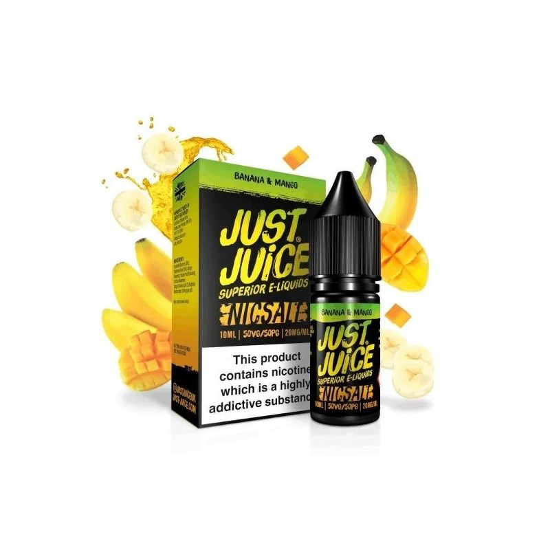 Liquid Just Juice Salt 10ml - Iconic Banana & Mango 20mg | DoctorVape
