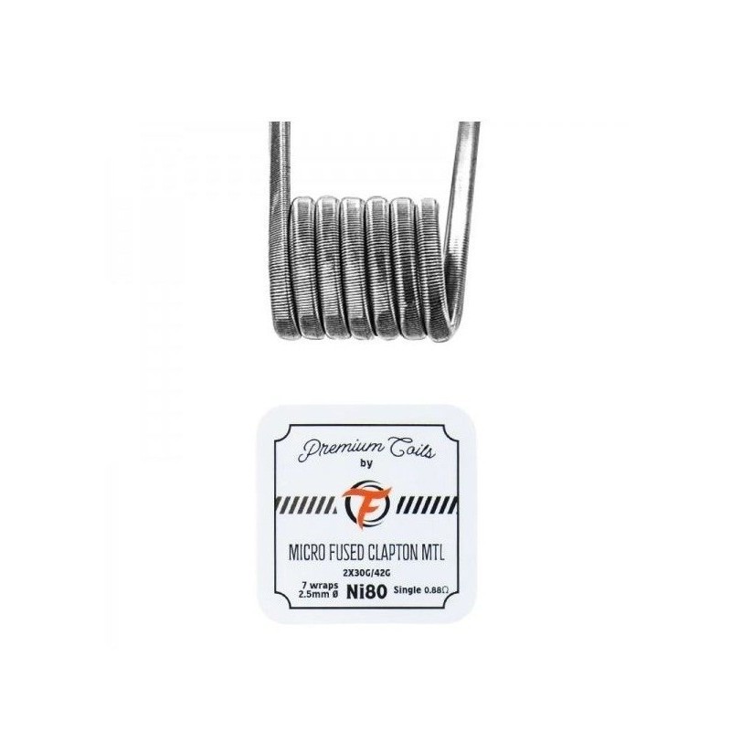 Fumytech Micro Fused Clapton MTL Coil 0.88 OHM Ni80 (10pcs) | DoctorVape