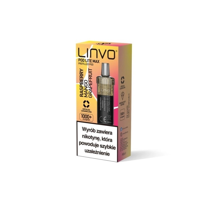 Wkład Vbar Linvo Pod Lite MAX - Raspberry Mango Grapefruit 20mg | DoctorVape
