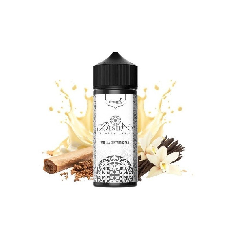 Premix Bisha by Omerta Liquids 100/120ml - Vanilla Custard Cigar | DoctorVape