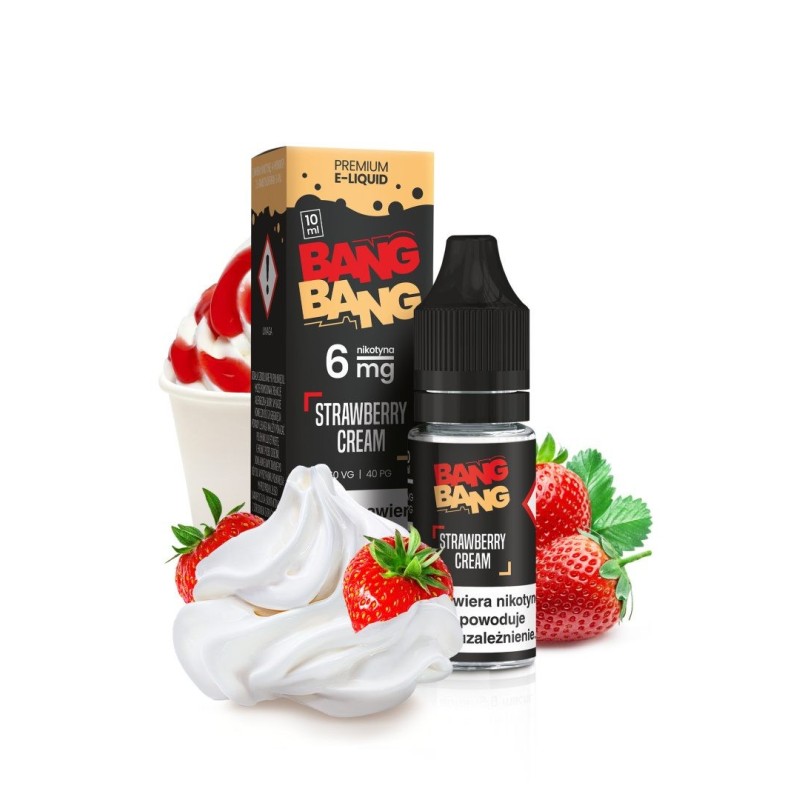 Liquid BANG BANG 10ml - Strawberry Cream 6mg | Doctorvape