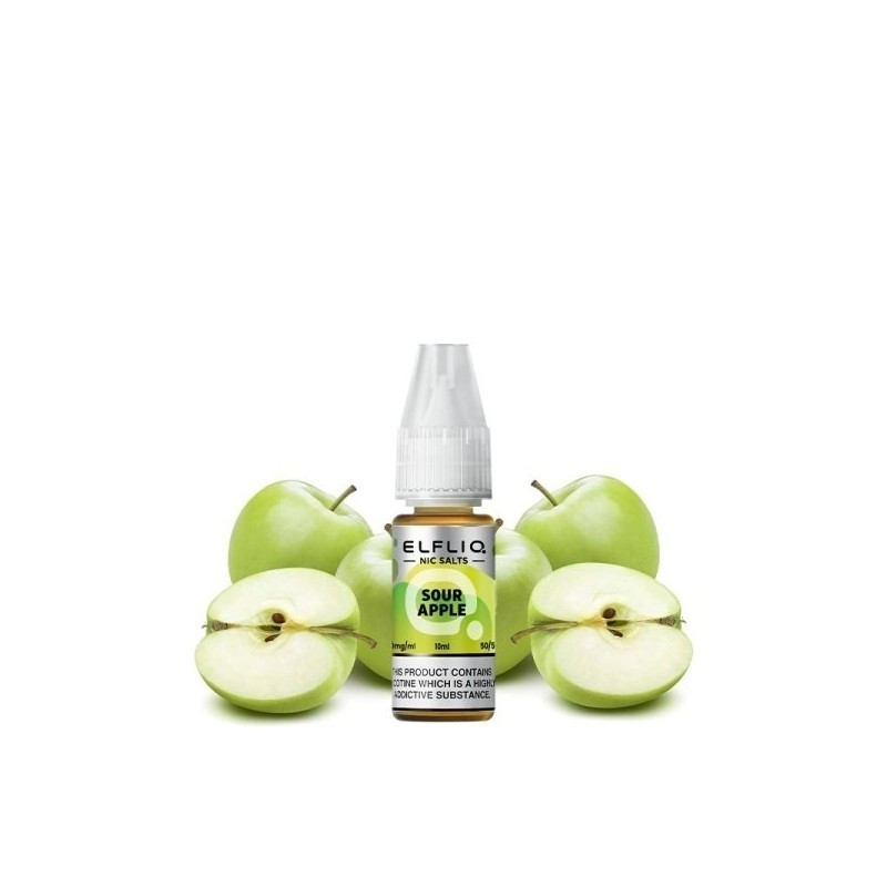 Liquid Elfbar Elfliq Salt 10ml - Sour Apple 20mg | DoctorVape
