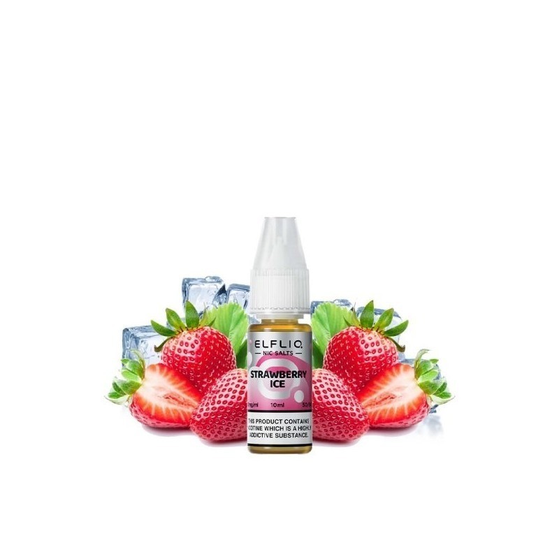 Liquid Elfbar Elfliq Salt 10ml - Strawberry Ice 20mg | DoctorVape