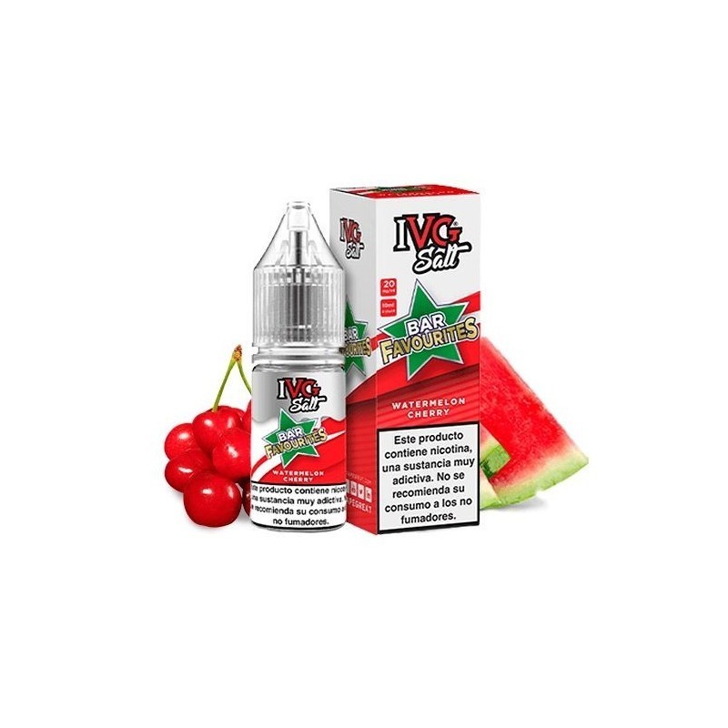 Liquid IVG Favourite Bar Salts 10ml - Watermelon Cherry 20mg | DoctorVape