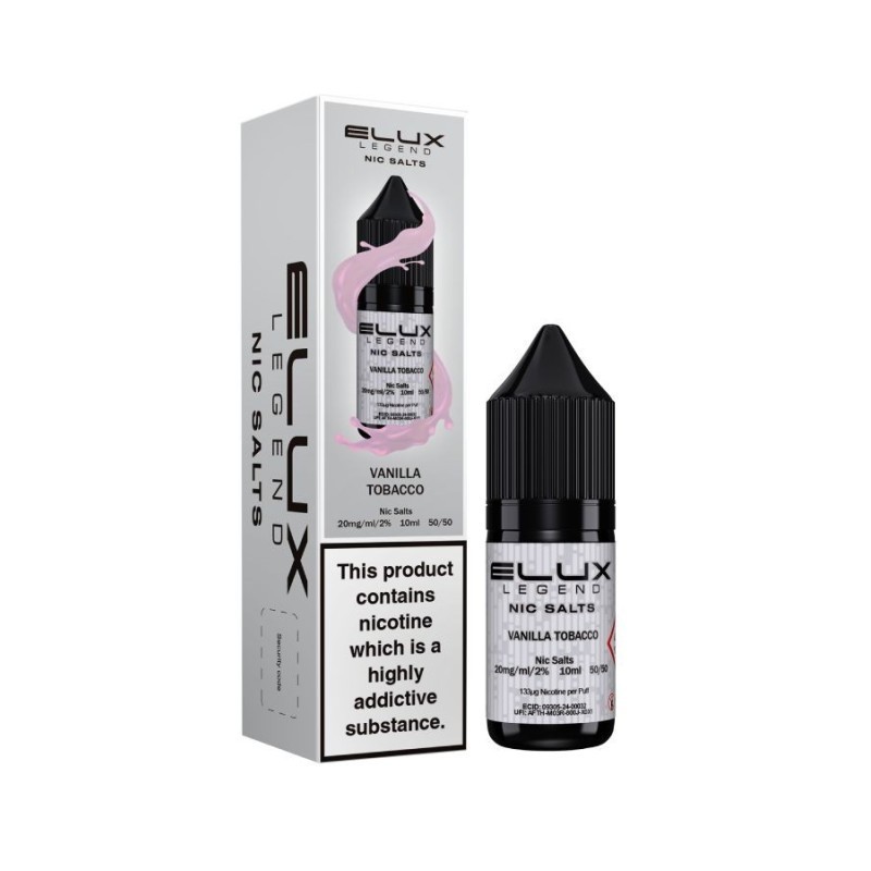 Liquid Elux Legend Nic Salts 10ml - Vanilla Tobacco 20mg | DoctorVape