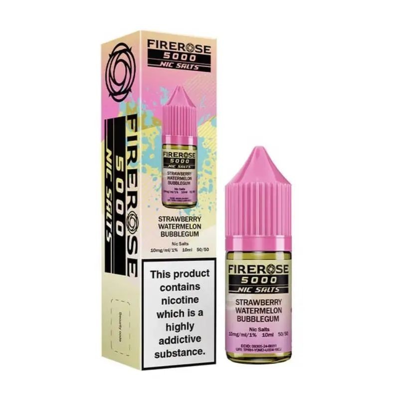 Liquid FireRose 5000 Nic Salts 10ml - Strawberry Watermelon Bubblegum 20mg | DoctorVape