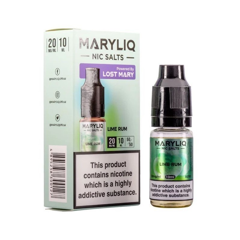 Liquid Maryliq Nic Salts 10ml - Lime Rum 20mg | DoctorVape