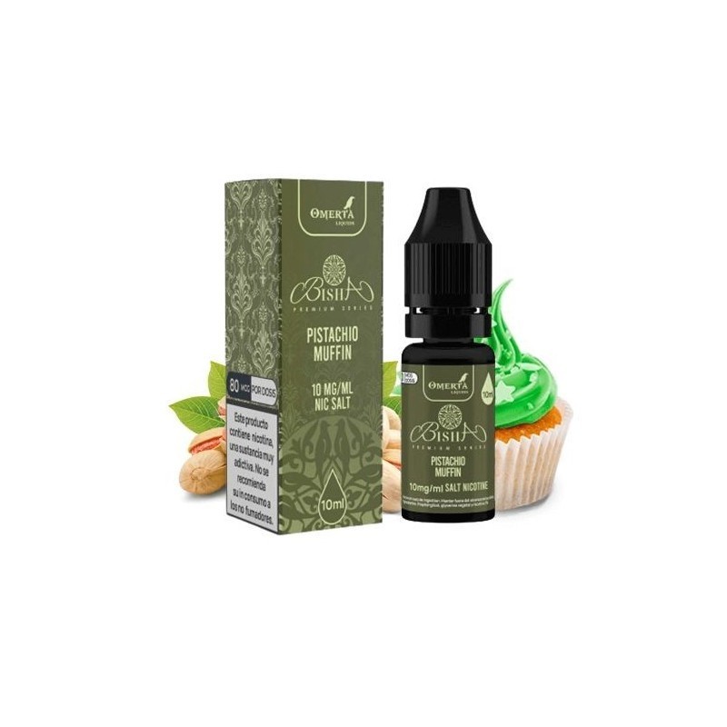 Liquid Omerta Bisha Salts 10ml - Pistachio Muffin 20mg | DoctorVape