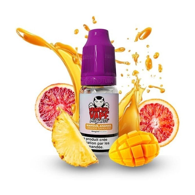 Liquid Vampire Vape Salt 10ml 10mg Paradis de Mangue (Mangue, Ananas, Orange Sanguine) | DoctorVape