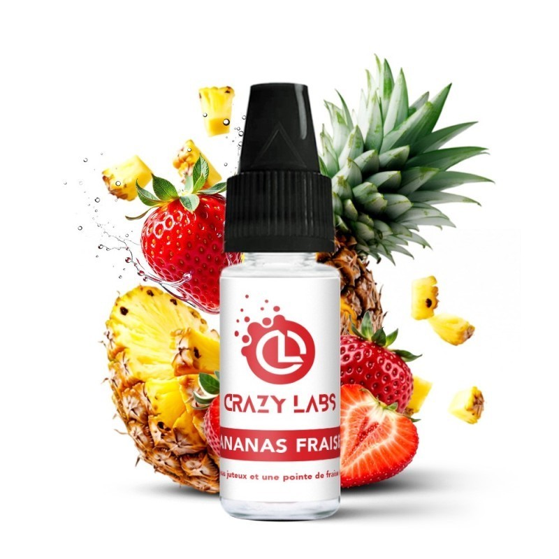 Liquid Crazy Labs 10ml - Ananas Fraise 12mg | DoctorVape
