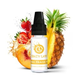 Liquid Crazy Labs 10ml - Ananas Fraise Peche 12mg | DoctorVape