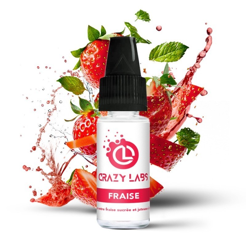 Liquid Crazy Labs 10ml - Fraise 12mg | DoctorVape