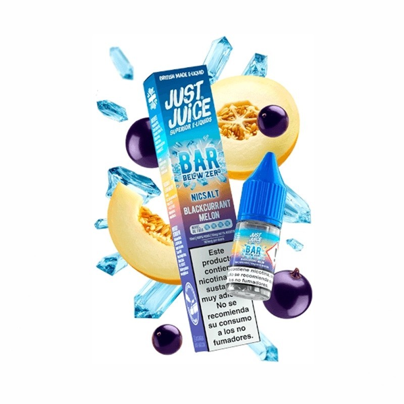 Liquid Just Juice Bar Below Zero Salt 10ml 20mg Blackcurrant Melon | DoctorVape