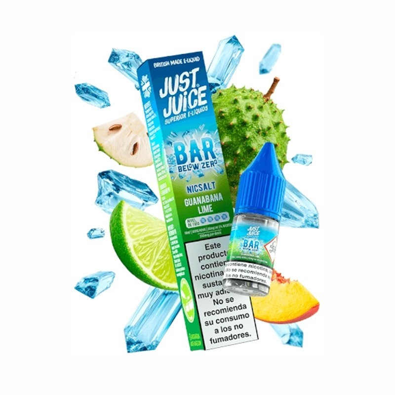 E-Liquide Just Juice Bar Below Zero Salt 10ml 20mg Guanabana Lime | DoctorVape