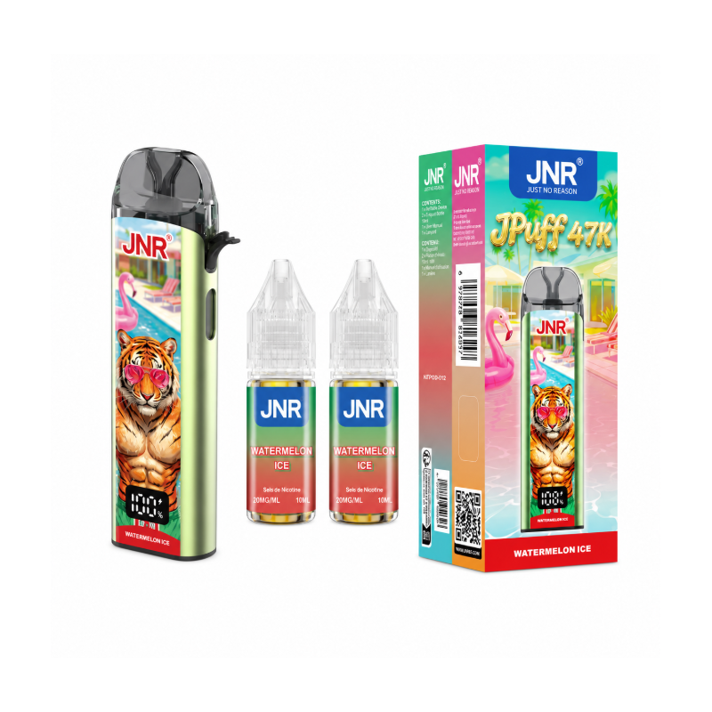 Puff JNR JPuff 47K 900mAh avec 2 E-liquides 10ml 20mg - Watermelon Ice | DoctorVape