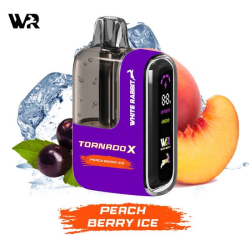 Puff RandM Tornado X White Rabbit 25K 650mAh z 2 Liquidami 10ml 20mg - Peach Berry Ice | DoctorVape