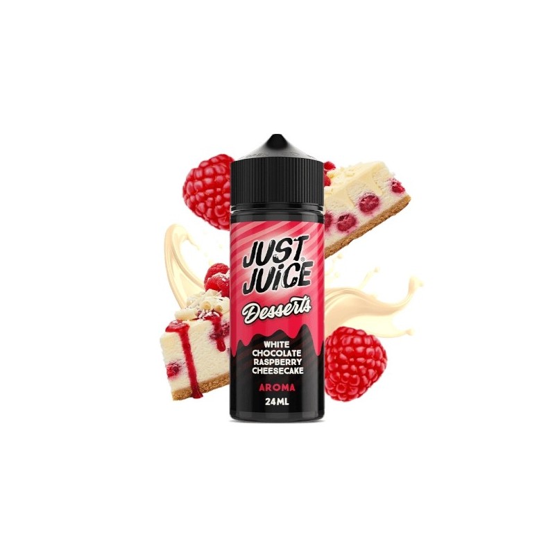 Longfill Desserts By Just Juice 24/120ml - White Chocolate Raspberry Cheesecake Doctorvape