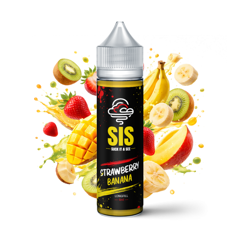 Longfill Strawberry Banana SIS Black 6/75mlDoctorvape