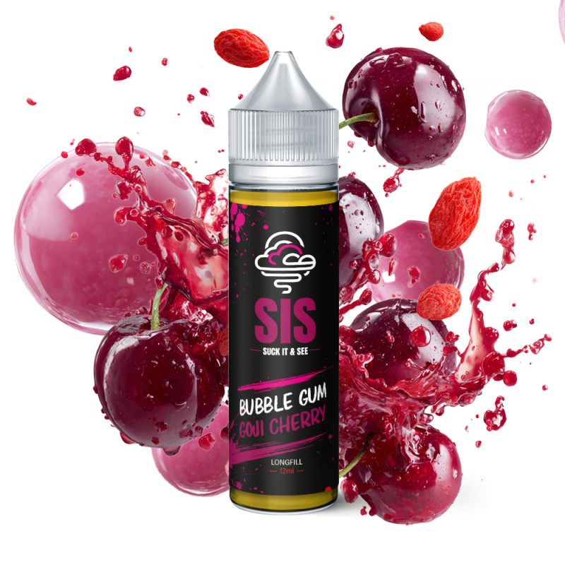 Longfill Bubble Gum Goji Cherry SIS Black 12/75ml Doctorvape