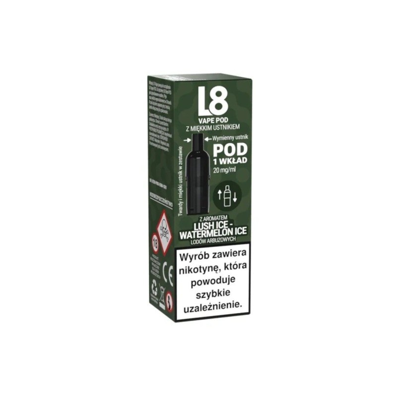 Cartouche L8 Vape 800 bouffées 20mg Lush Ice Pastèque Glacée | DoctorVape