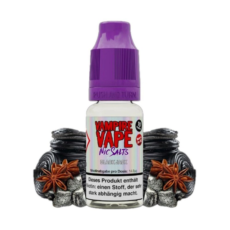 Liquid Vampire Vape Salt 10ml 10mg Black Jack