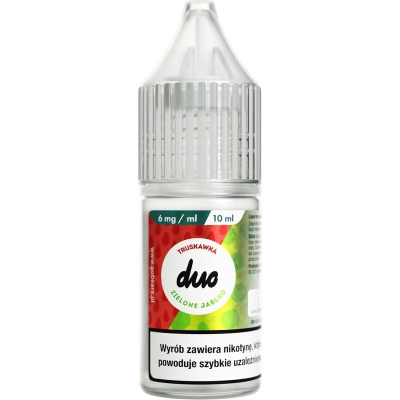 Liquid Duo Nicotine 10ml - Truskawka Zielone Jabłko 6mg | Doctorvape