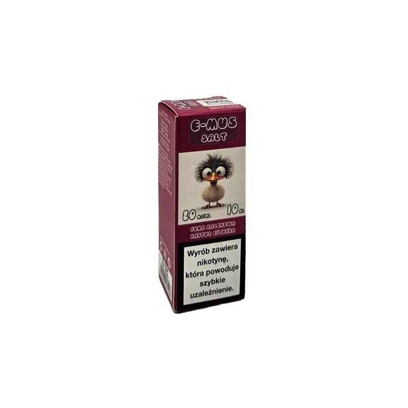 Liquid E-Mus Salt 10ml - Guma Balonowa Kaktus Cytryna 20mg