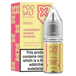 Liquid Pod Salt Nexus 10ml 20mg Strawberry Banana Rhubarb