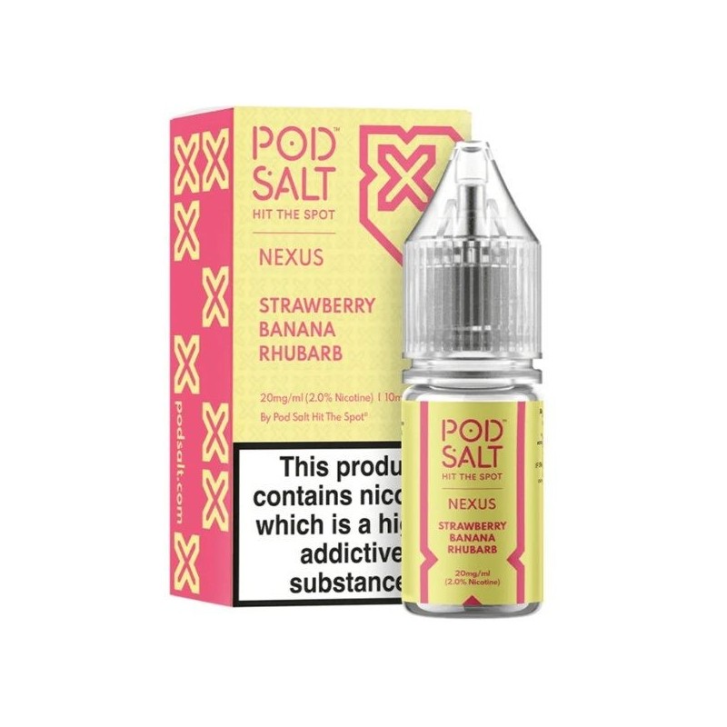 Liquid Pod Salt Nexus 10ml 20mg Strawberry Banana Rhubarb
