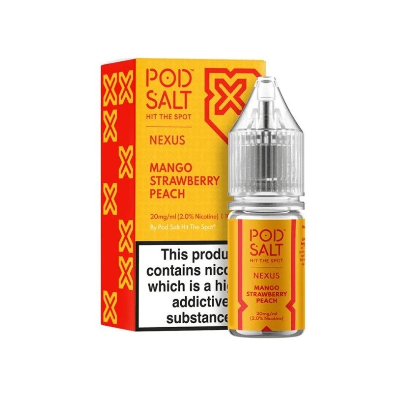 Liquid Pod Salt Nexus 10ml 20mg Mango Strawberry Peach | DoctorVape