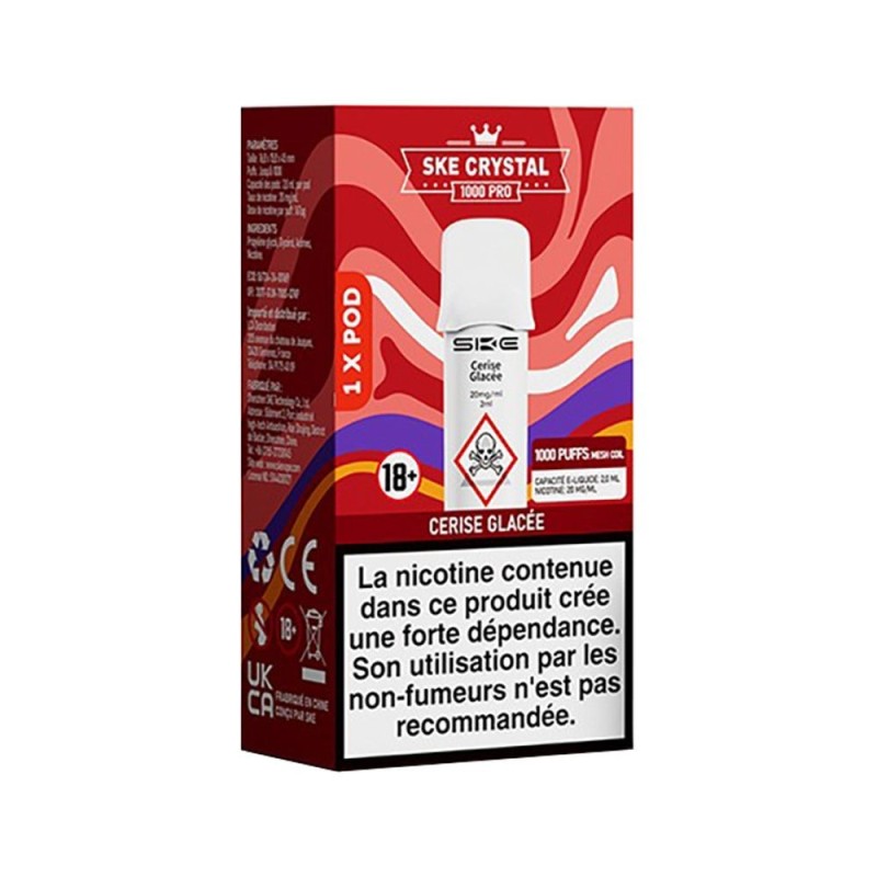 Crystal SKE 1000 Pro Disposable Vape 20mg Iced Cherry | DoctorVape