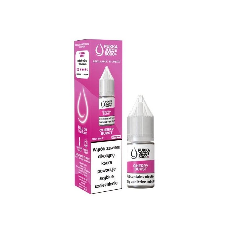 Pukka Juice 5000 Salt Liquid - Cherry Burst 20mg | DoctorVape