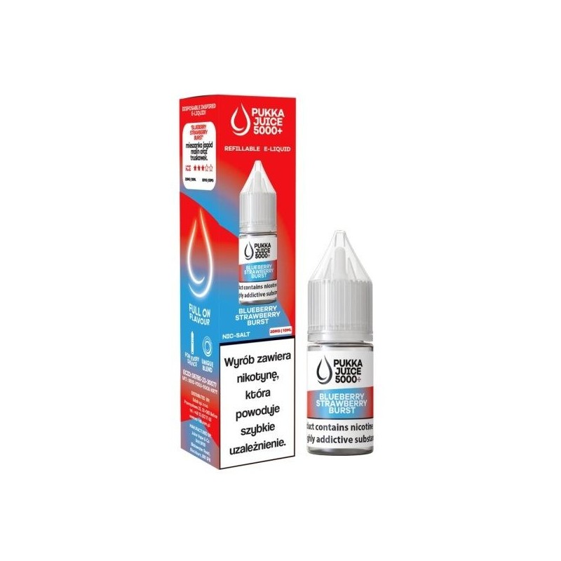 Pukka Juice 5000 Salt Liquid - Blueberry Strawberry 20mg | DoctorVape