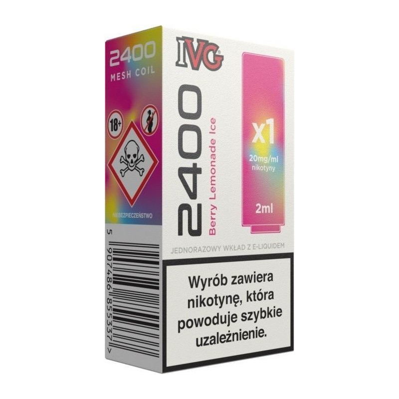 IVG 2400 20mg Berry Lemonade Ice Disposable Pod | DoctorVape