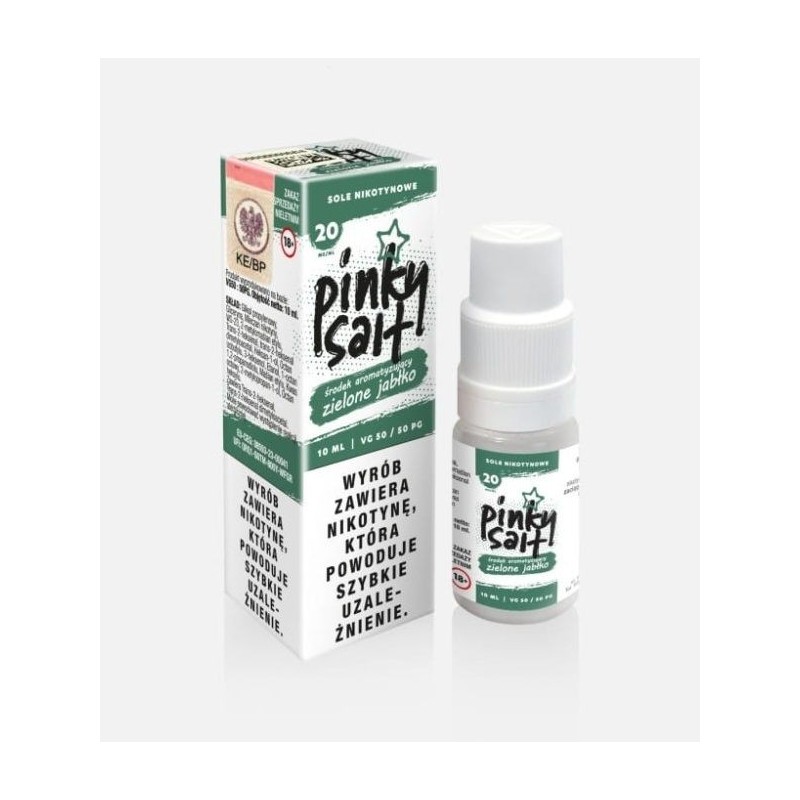 Liquid Pinky Vape Salt - 10ml Zielone Jabłko 20mg