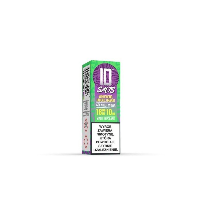 Liquid ID Salt - 10ml Winogrono, Jabłko, Granat 18mg | Doctorvape