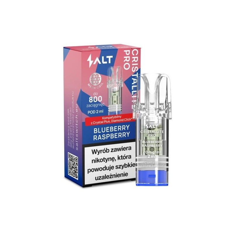 Cristallite PRO Blueberry Raspberry Nicotine Pods 20mg | DoctorVape