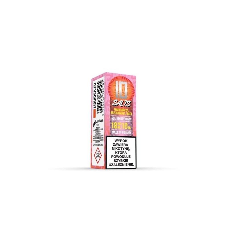 Liquid ID Salt 10ml 18mg Orange Peach Cotton Candy | Doctorvape