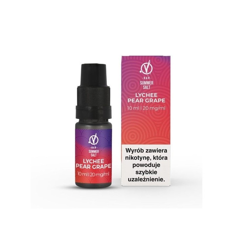 Liquid VBar Summer Salt 10ml - Litchi Poire Raisin 20mg | DoctorVape