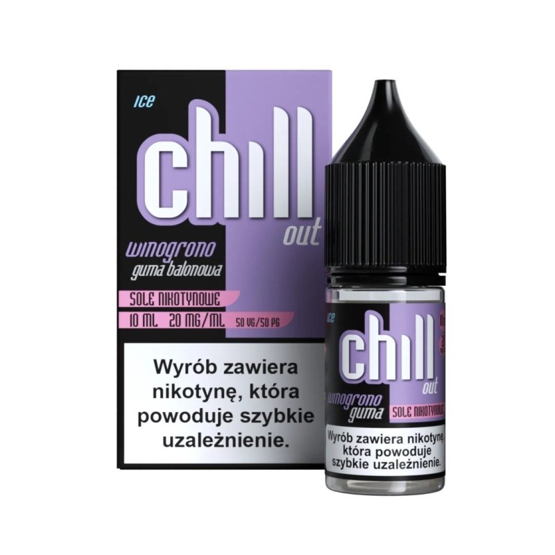 Liquid Chill Out Salt 10ml - Grape Bubble Gum Ice 20mg | Doctorvape