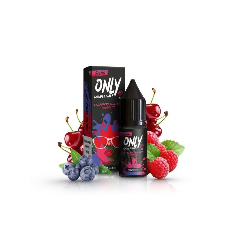 Liquid Only Double Salt 10ml - Framboise Myrtille Cerise Glacée | Doctorvape