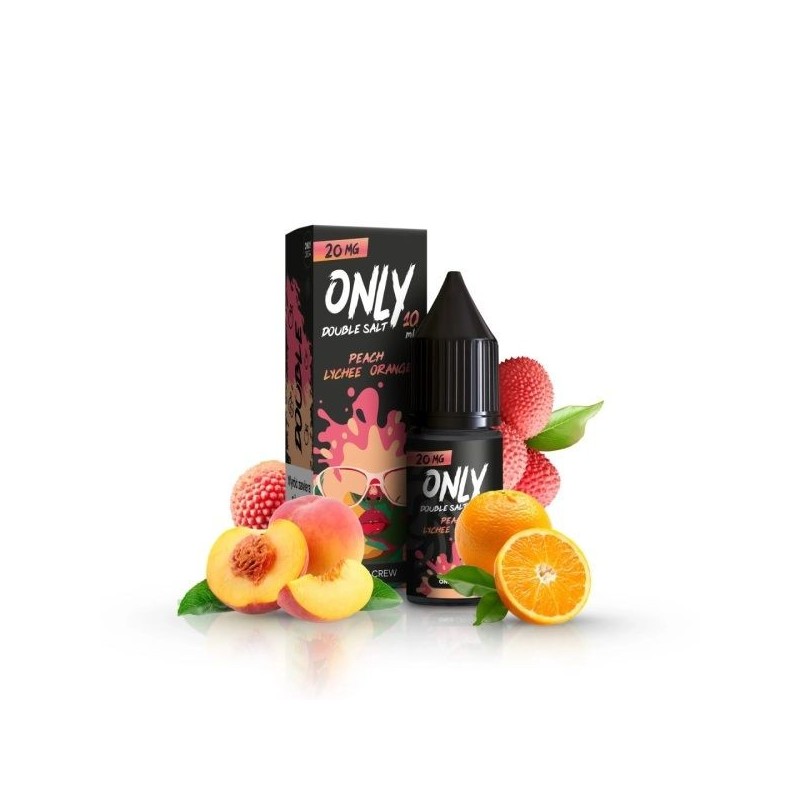 Liquid Only Double Salt 10ml - Peach Lychee Orange | Doctorvape