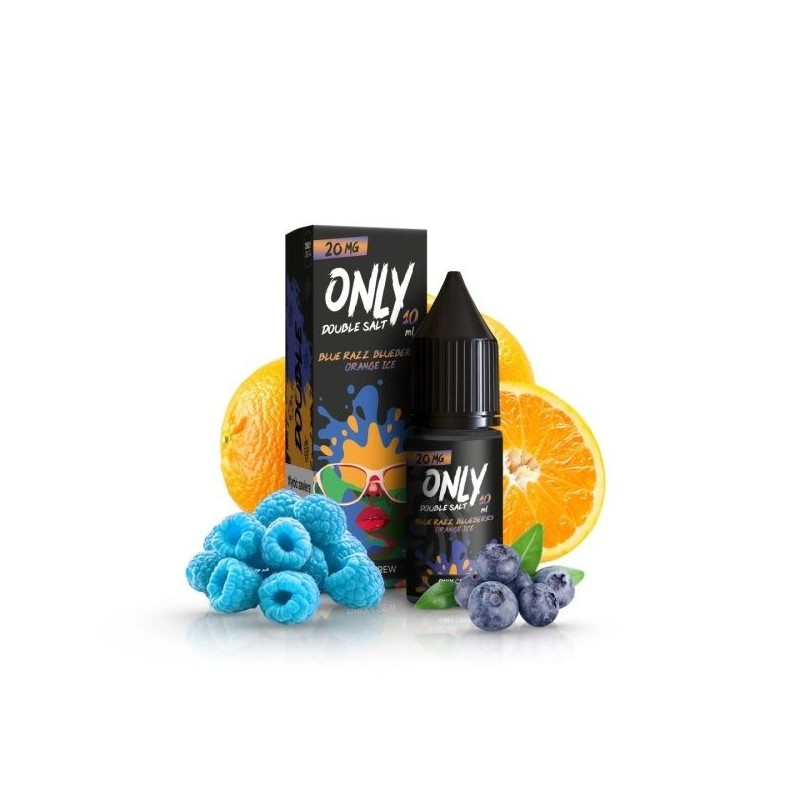 Liquid Only Double Salt 10ml - Blue Razz Blueberry Orange Ice 20mg | Doctorvape