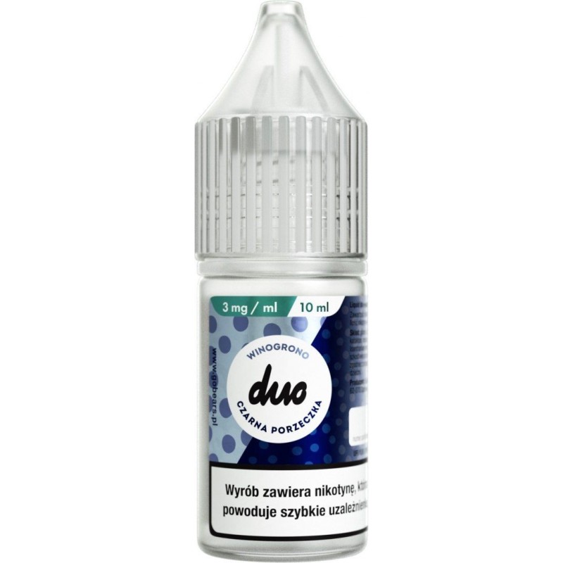 Liquid Duo Nicotine 10ml - Winogrono Czarna Porzeczka 3mg | Doctorvape