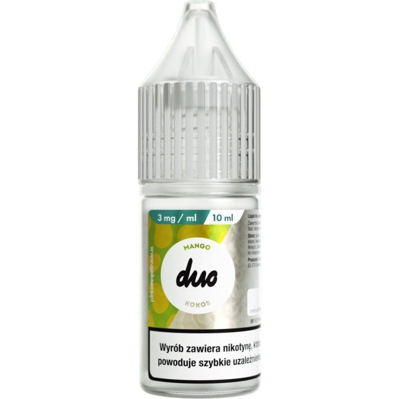 Liquid Duo Nicotine 10ml - Mango Coconut 3mg | Doctorvape