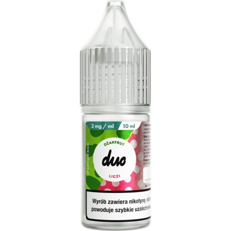 Liquid Duo Nicotine 10ml - Dżakfrut Liczi 3mg | Doctorvape